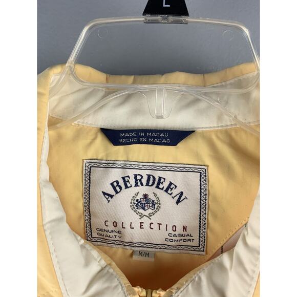 Aberdeen Collection Mens Medium Long Sleeve Full‎ Zip Yellow Pocket Bomber NWOT - Picture 3 of 8